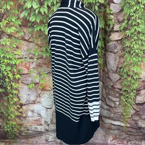 CABI Navy and White Nautical Stripe Long Ling Cardigan, M - Picture 6 of 9